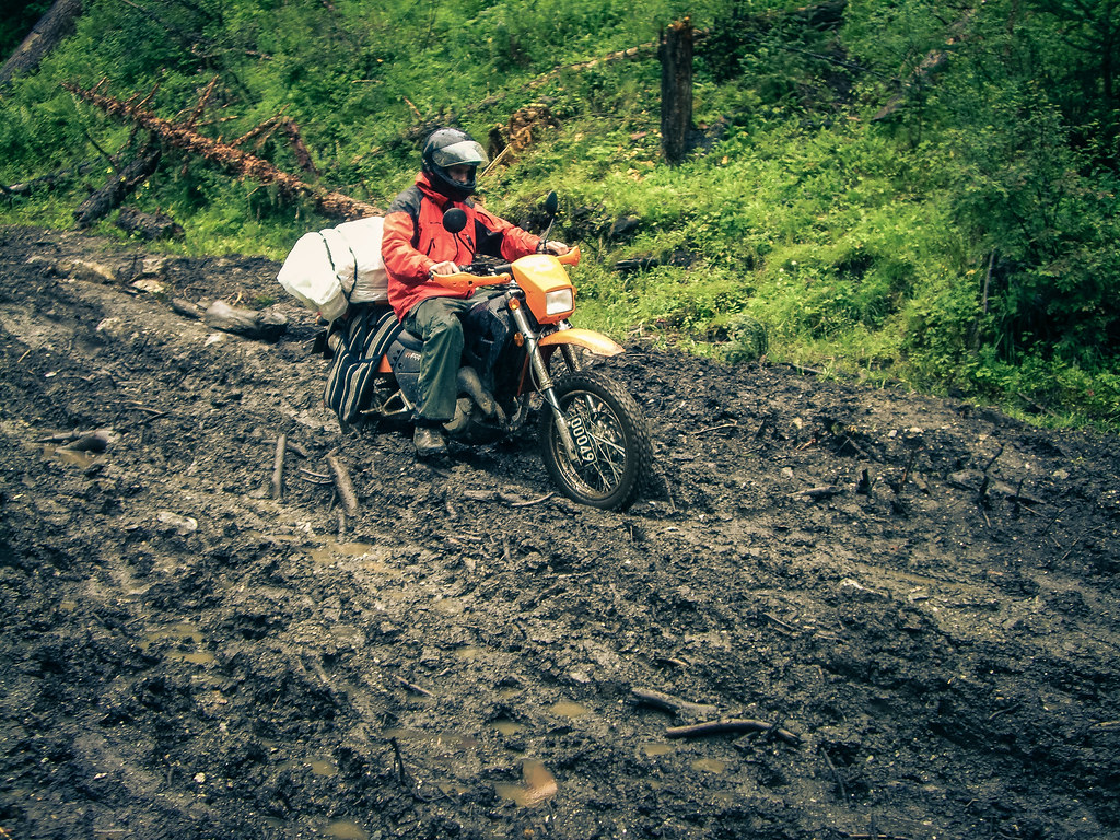 Dirt Biking, Going Overland in Tibet after Heavy Rainfalls